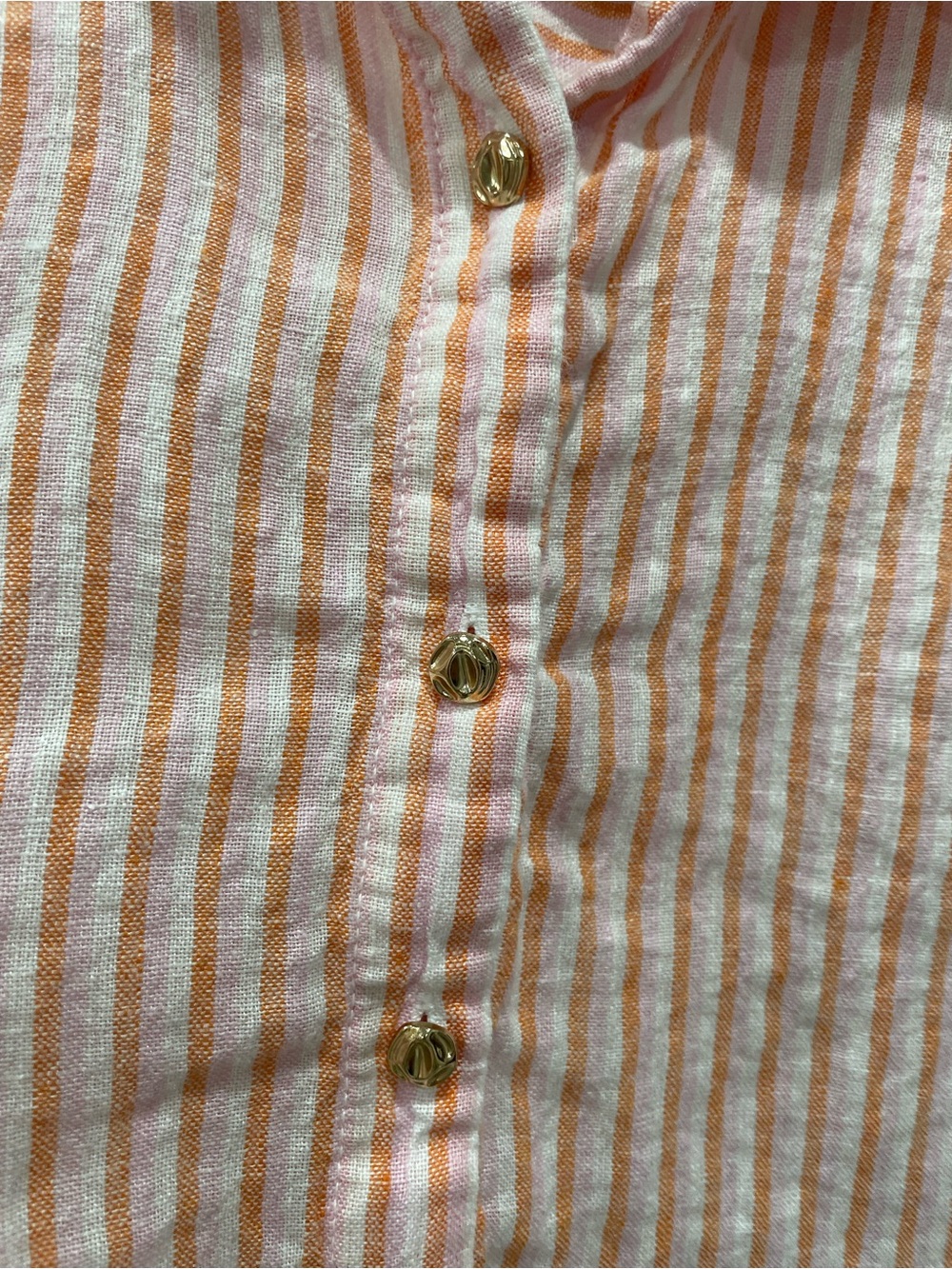 C&C California Pink Stripe & Rust Brown Sleeveless Button-Front Tops - Picture 2 of 8